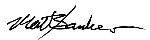 Matt Banker's signature