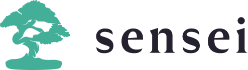 This image serves as the logo of Sensei company.