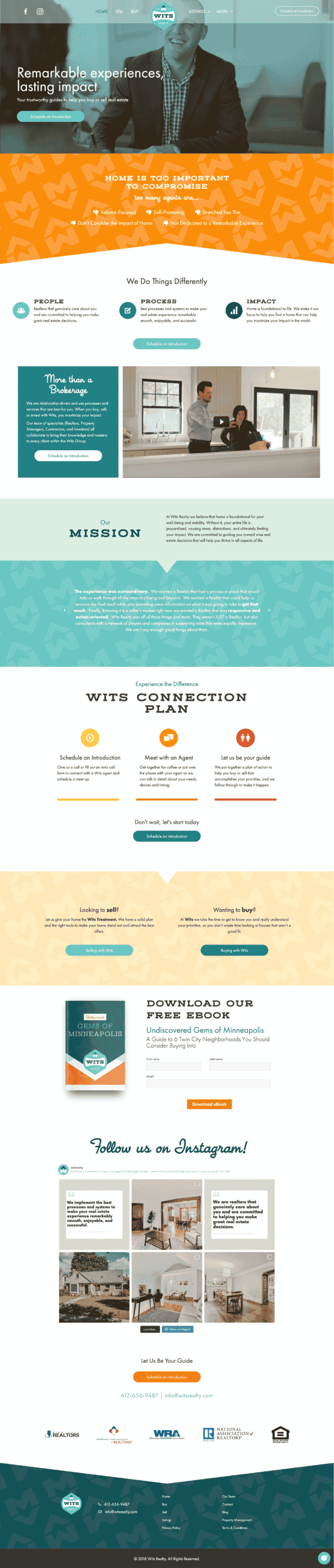 Full page screenshot of Wits Realty's homepage.